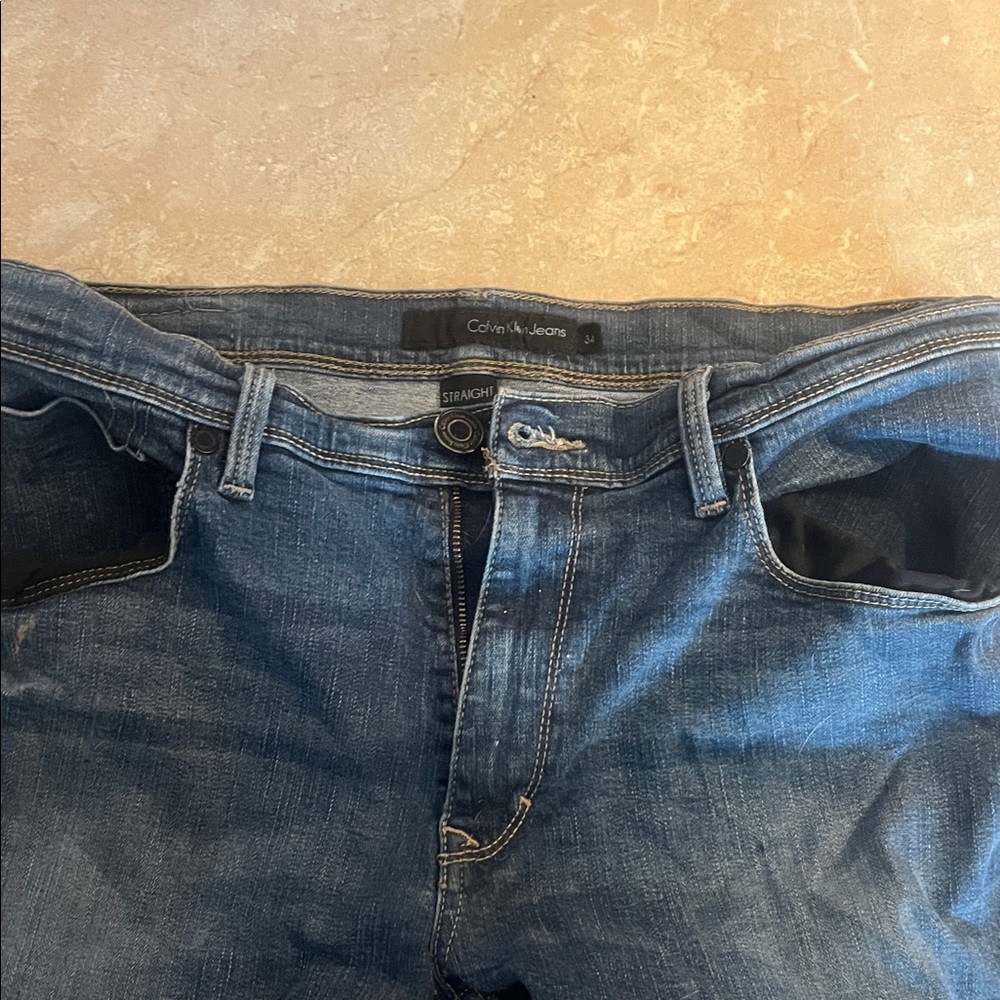 Calvin Klein Men's Denim Straight Jeans